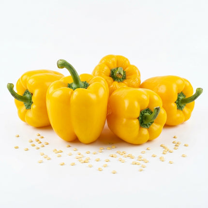 50 Yellow Bell Pepper Seeds for Planting - Bright & Mildly Sweet Vegetable Seeds for Home Garden - Grow Thick-Walled Yellow Peppers