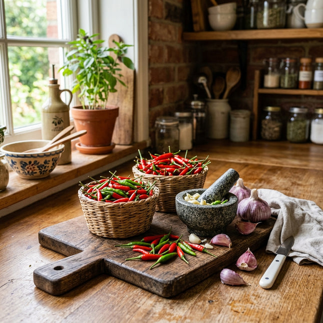 50 Thai Bird's Eye Chili Seeds for Planting - Extreme Heat Asian Pepper Seeds for Home Garden