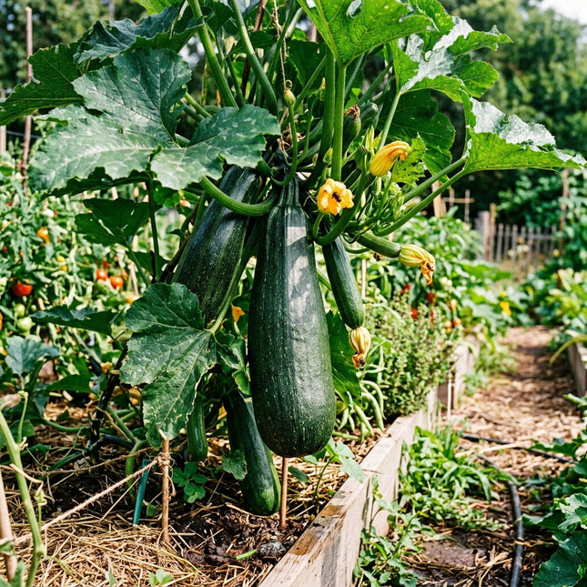 30 Premium Dark Green Zucchini Seeds for Planting - Sweet, Crisp & High Yielding Summer Squash for Home Garden - Heirloom Seeds