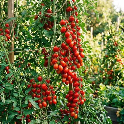 100 Grape Tomato Seeds for Planting - Crunchy & Sweet Vegetable Seeds for Home Garden - Grow Highly Productive Snacking Tomatoes