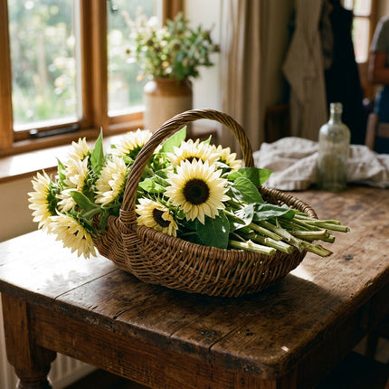 100 Vanilla Ice Sunflower Seeds for Planting - Pale Lemon & Creamy White Blooms - Elegant Branching Flowers for Home Garden