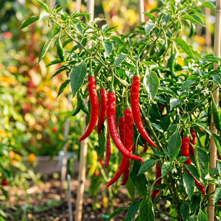 50 Cayenne Pepper Seeds for Planting - Long & Fiery Hot Vegetable Seeds for Home Garden - Grow Hot Peppers for Flakes and Sauce