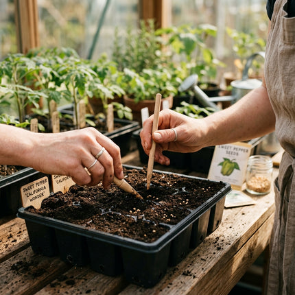 50 Mini Sweet Pepper Seeds for Planting - Colorful & Exceptionally Sweet Seeds for Home Garden - Grow Bite-Sized Snacking Peppers
