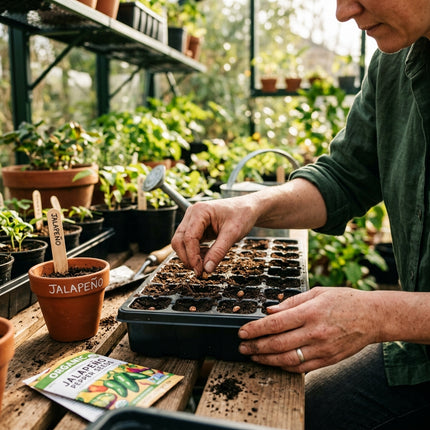 50 Jalapeño Pepper Seeds for Planting - High Yielding Spicy Vegetable Seeds for Home Garden - Grow Hot & Crisp Jalapeno Peppers