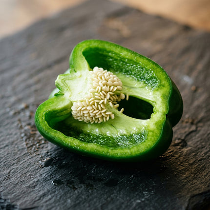50 Green Bell Pepper Seeds for Planting - Crisp & Sweet Vegetable Seeds for Home Garden - Grow Highly Productive Sweet Peppers