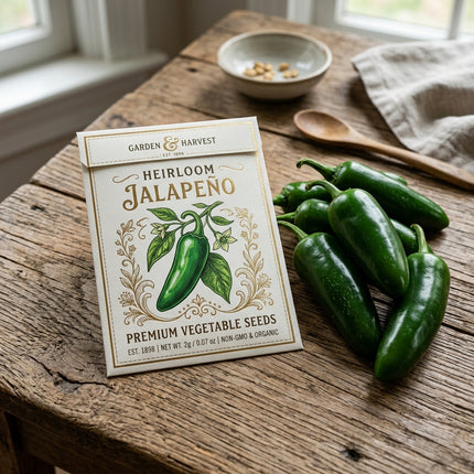 50 Jalapeño Pepper Seeds for Planting - High Yielding Spicy Vegetable Seeds for Home Garden - Grow Hot & Crisp Jalapeno Peppers