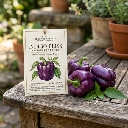 50 Purple Beauty Bell Pepper Seeds for Planting - Exotic & Sweet Vegetable Seeds for Home Garden
