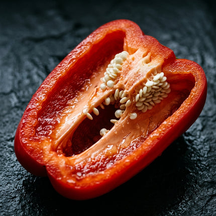 50 Red Bell Pepper Seeds for Planting - Extremely Sweet & Colorful Vegetable Seeds for Home Garden - Grow Massive Sweet Red Peppers