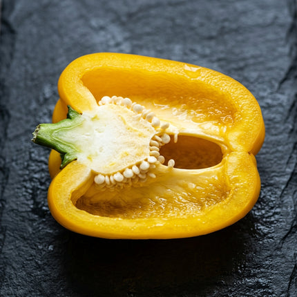 50 Yellow Bell Pepper Seeds for Planting - Bright & Mildly Sweet Vegetable Seeds for Home Garden - Grow Thick-Walled Yellow Peppers