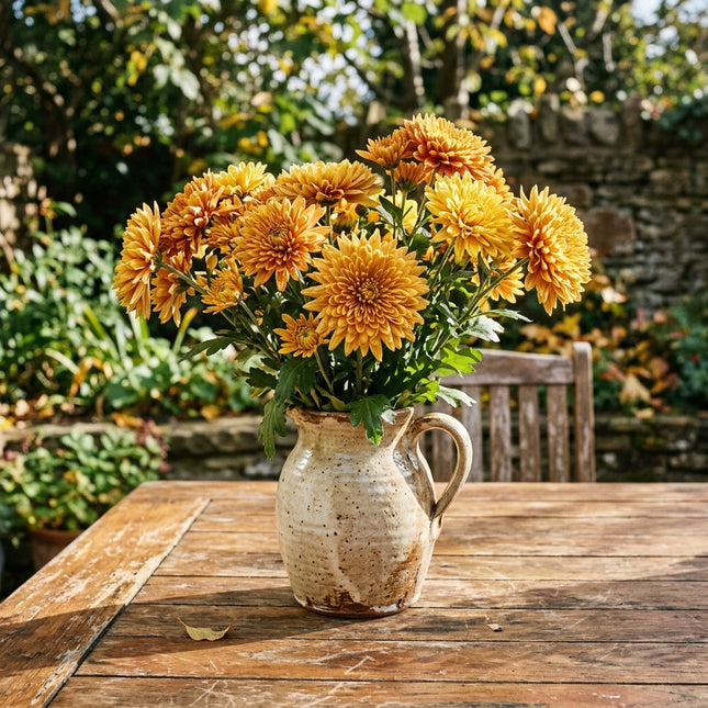 50 Premium Golden Chrysanthemum Seeds - Beautiful Garden Flowers for Planting