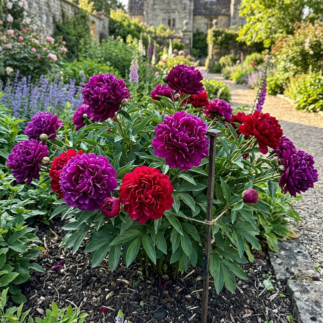 50 Royal Purple Red Mixed Peony Seeds for Planting - Premium Heirloom Royal Purple Red Mixed Peony Seeds for Elegant Home Garden Blooms