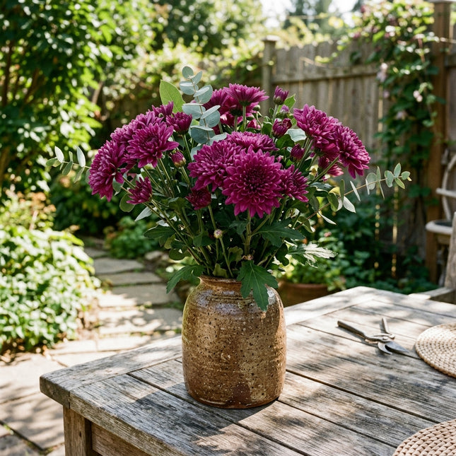50 Premium Purple Chrysanthemum Seeds - Beautiful Garden Flowers for Planting