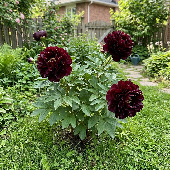 50 Black Peony Seeds for Planting - Premium Heirloom Black Peony Seeds for Elegant Home Garden Blooms