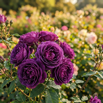 50 Premium Purple Rose Seeds - Beautiful Garden Flowers for Planting