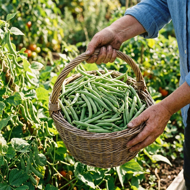 50 Bush Bean Seeds - HEIRLOOM QUALITY - High Yielding Snap Beans for Home Vegetable Gardens