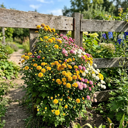 50 Premium Pompon Chrysanthemum Seeds - Beautiful Garden Flowers for Planting
