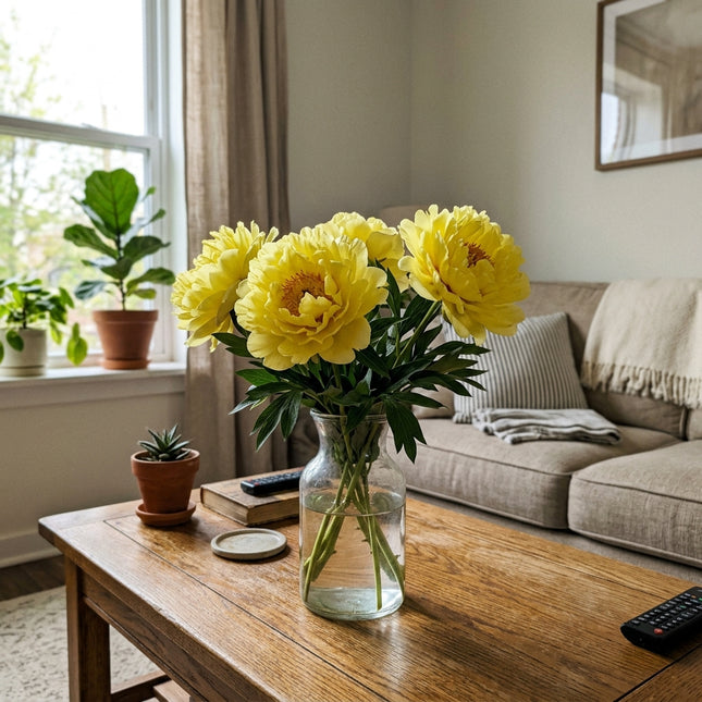 50 Yellow Peony Seeds for Planting - Premium Heirloom Yellow Peony Seeds for Elegant Home Garden Blooms