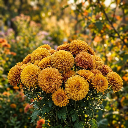 50 Premium Pompon Chrysanthemum Seeds - Beautiful Garden Flowers for Planting