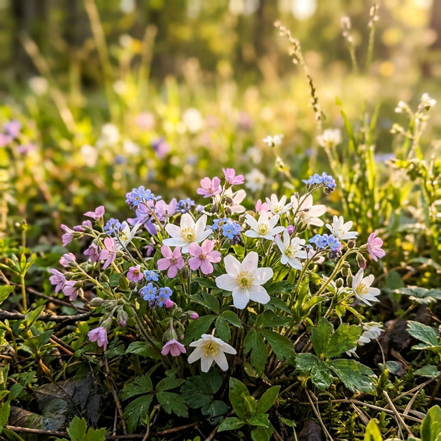 300 Woodland Shade Wildflower Mix Seeds - Premium Bulk Seed Blend for Easy Outdoor Garden Landscapes