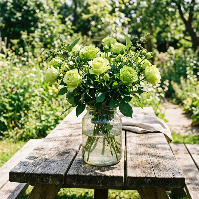 50 Premium Green Rose Seeds - Beautiful Garden Flowers for Planting