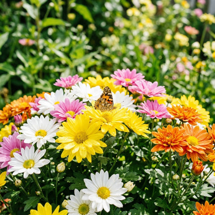 500 Bright Summer Chrysanthemum Mix Seeds for Planting - Premium Heirloom Bright Summer Chrysanthemum Mix Seeds for Home Garden Blooms