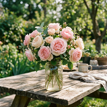 50 Premium Pink Rose Seeds - Beautiful Garden Flowers for Planting
