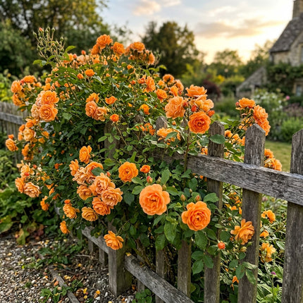 50 Premium Sunset Orange Rose Seeds - Beautiful Garden Flowers for Planting