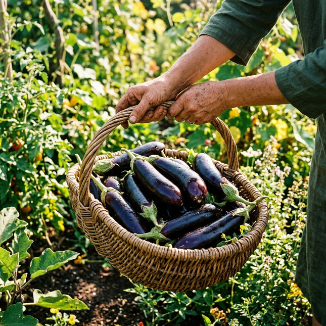 350 Long Purple Eggplant Seeds - HEIRLOOM QUALITY - Bountiful Summer Harvest for Home Gardens