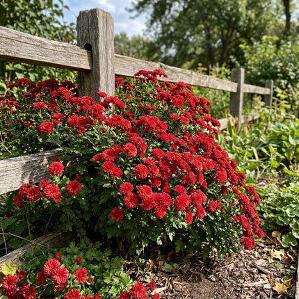 50 Premium Red Chrysanthemum Seeds - Beautiful Garden Flowers for Planting