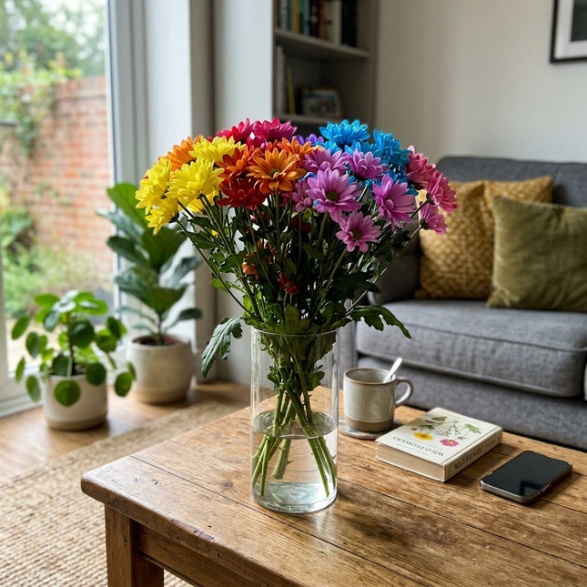 300 Rainbow Chrysanthemum Mix Seeds for Planting - Premium Heirloom Rainbow Chrysanthemum Mix Seeds for Home Garden Blooms