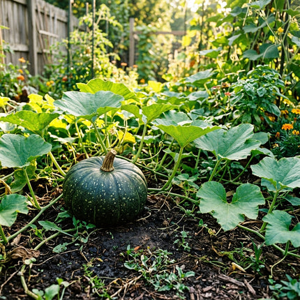 15 Japanese Kabocha Squash Seeds - Sweet Green Pumpkin Seeds for Planting - Enjoy Rich, Chestnut-Flavored Winter Squash from Your Garden