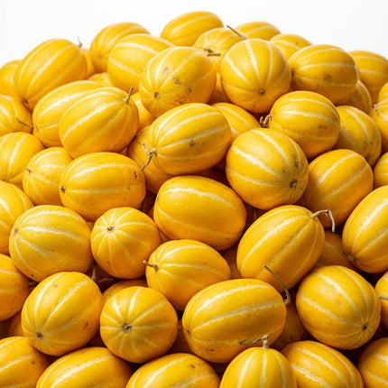 120 Korean Melon Seeds - Sweet Asian Chamoe Melon Seeds for Home Gardens - Grow Crisp, Yellow-Striped Melons with Juicy White Flesh