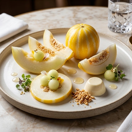 120 Korean Melon Seeds - Sweet Asian Chamoe Melon Seeds for Home Gardens - Grow Crisp, Yellow-Striped Melons with Juicy White Flesh