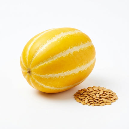 120 Korean Melon Seeds - Sweet Asian Chamoe Melon Seeds for Home Gardens - Grow Crisp, Yellow-Striped Melons with Juicy White Flesh