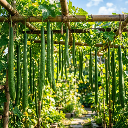 30 Super Long Luffa Gourd Seeds - Heirloom Loofah Sponge - Fast Growing Vines for Trellis and Home Gardens