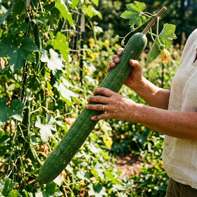 30 Super Long Luffa Gourd Seeds - Heirloom Loofah Sponge - Fast Growing Vines for Trellis and Home Gardens