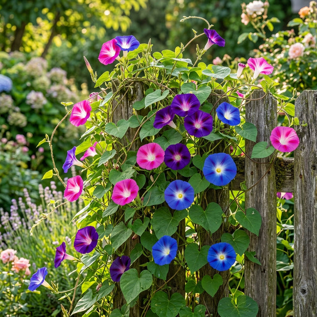 100 Mixed Color Morning Glory Seeds for Planting - Variety for Home Gardening