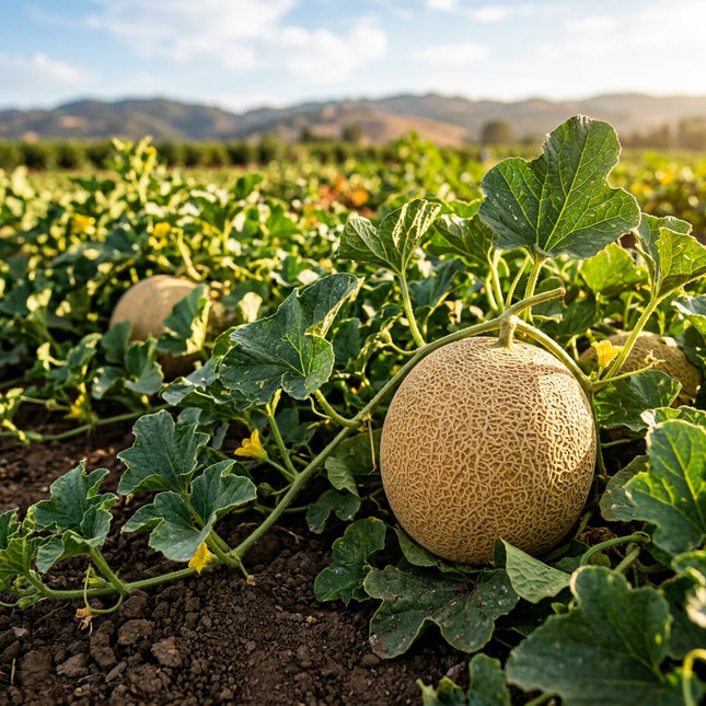 25 Heirloom Cantaloupe Seeds - Sweet Orange Melon Seeds for Planting - Grow Juicy, Delicious Melons in Your Backyard Garden