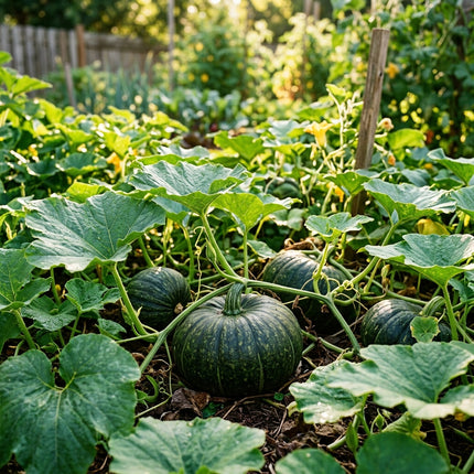 15 Japanese Kabocha Squash Seeds - Sweet Green Pumpkin Seeds for Planting - Enjoy Rich, Chestnut-Flavored Winter Squash from Your Garden