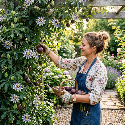 50 Purple Passion Fruit Seeds - Tropical Vine Seeds for Planting - Grow Sweet and Tangy Exotic Fruits in Your Backyard or Greenhouse