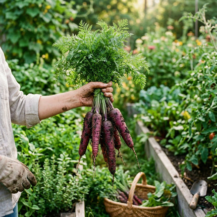 300 Purple Carrot Seeds - Heirloom Heirloom Vegetable Seeds for Home Gardens - Dark, Antioxidant-Rich Carrots for Healthy Eating