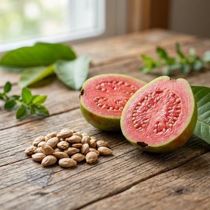 100 Tropical Red Guava Seeds for Planting - Exotic & Delicious Fruit Seeds for Home Garden - Grow Vibrant Sweet Red Guavas