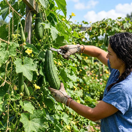 20 Ridged Sponge Gourd Seeds - Angled Luffa Seeds for Home Gardens - Grow Your Own Edible Gourds and Natural Bath Sponges