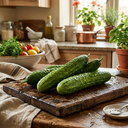 60 Asian Suyo Long Cucumber Seeds - Heirloom Crisp and Burpless for Summer Salads