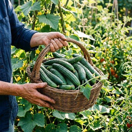 60 Asian Suyo Long Cucumber Seeds - Heirloom Crisp and Burpless for Summer Salads