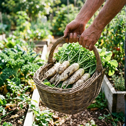 400 White Icicle Radish Seeds - HEIRLOOM QUALITY Daikon - Fast Growing for Home Gardens and Raised Beds