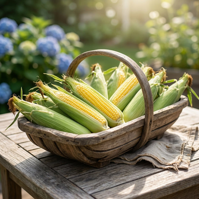50 Sweet Yellow Corn Seeds for Planting - Premium Variety for Home Gardening